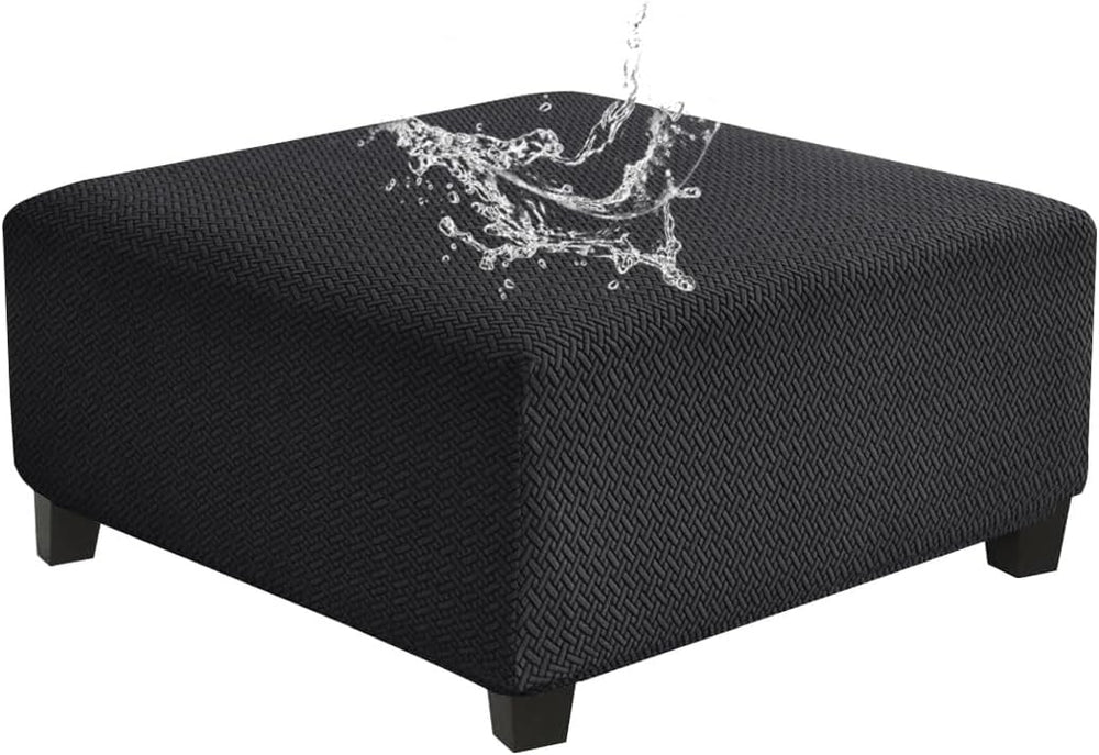 Levoberg Waterproof Square Ottoman Cover Large Square Folding Storage Ottoman...