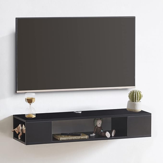 GHC Floating TV Stand, Wall Mounted Entertainment Center and Cabinet Shelf, T...