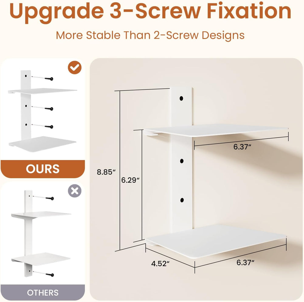 Wawocs Invisible Bookshelves for Wall, 8 Tier Floating Bookshelf Made of Heav...