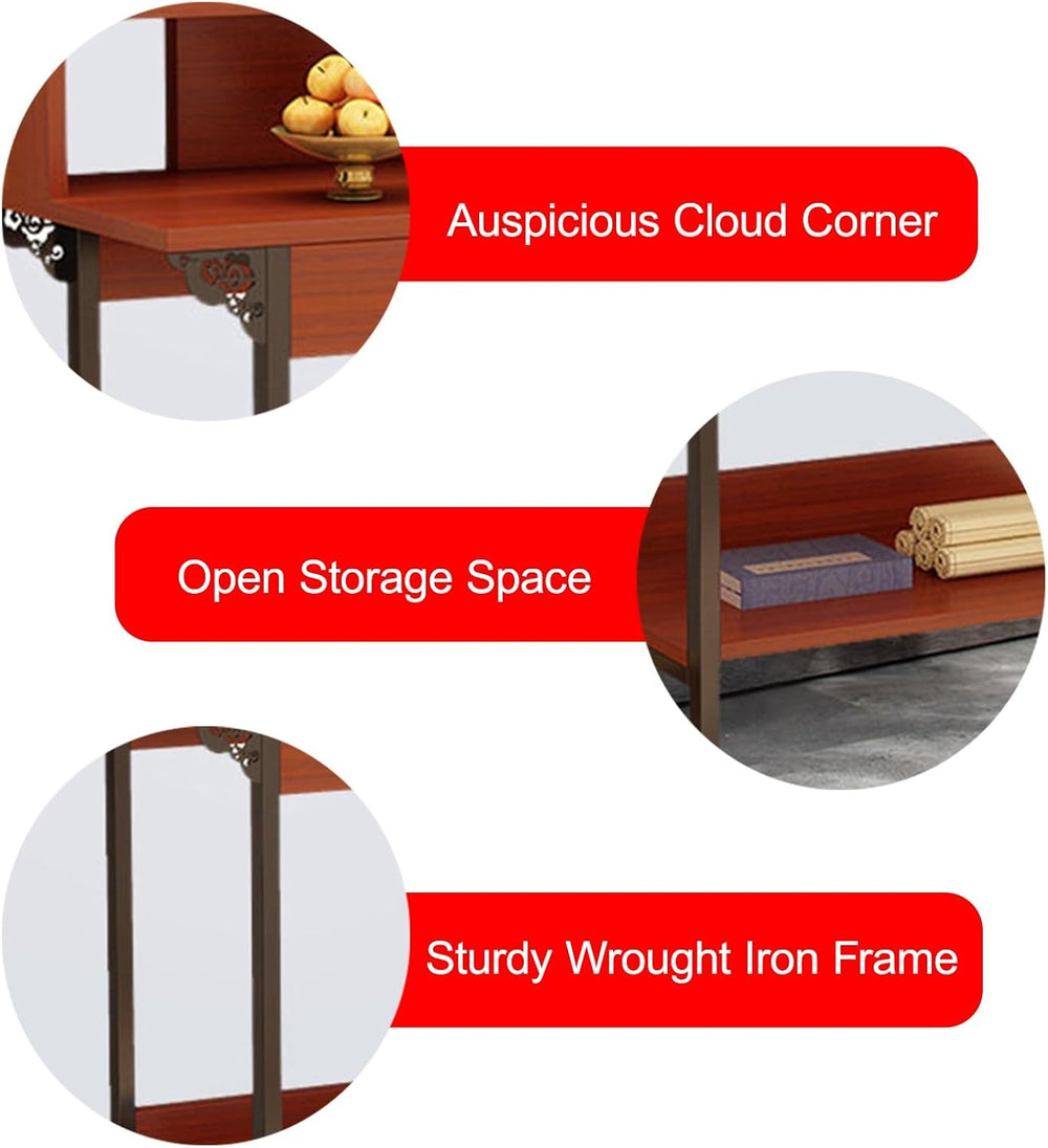 3-Tier Meditation Table, Personal Shrine Altar, Prayer Stand Riser for Home D...