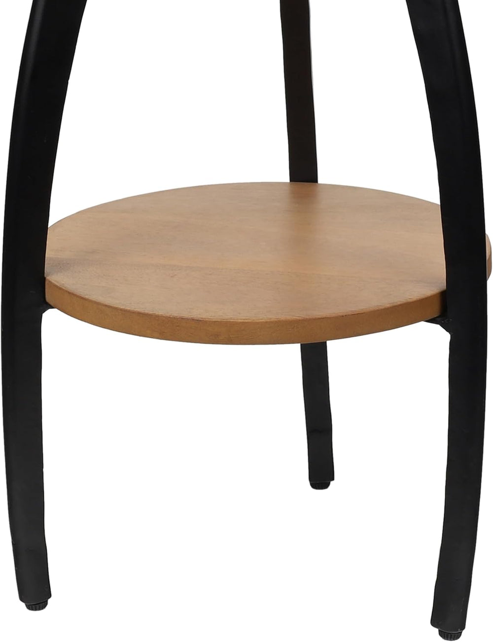 JONATHAN Y Ollie 24.5" Modern 2-Tier Round Drink Table, White Faux Marbl...
