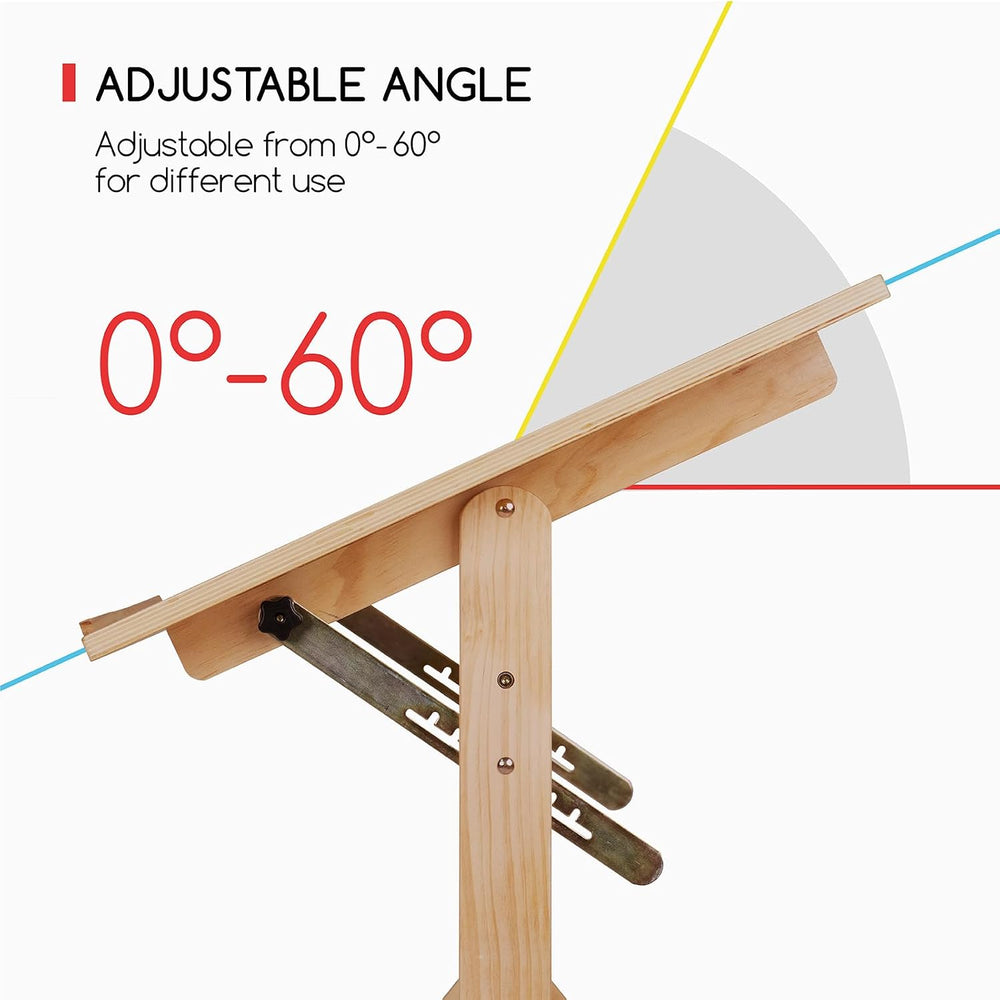 MEEDEN Wood Adjustable Drafting Table: 35.5" x 23.5" Art Drawing De...