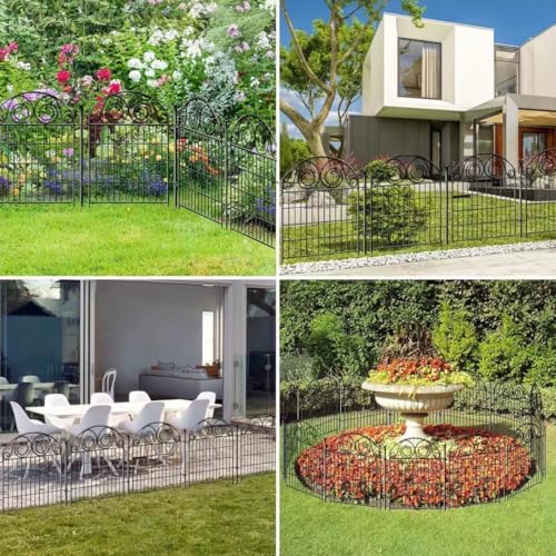 Getlay Tall Garden Fencing 36 Inch High, 2 Panels Total Length 4.4 Ft Dog Fen...