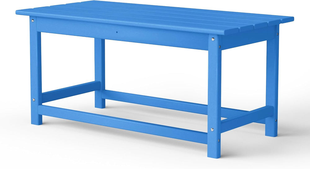 WestinTrends Malibu Outdoor Poly Coffee Table, 35.25" x 17.5", Paci...