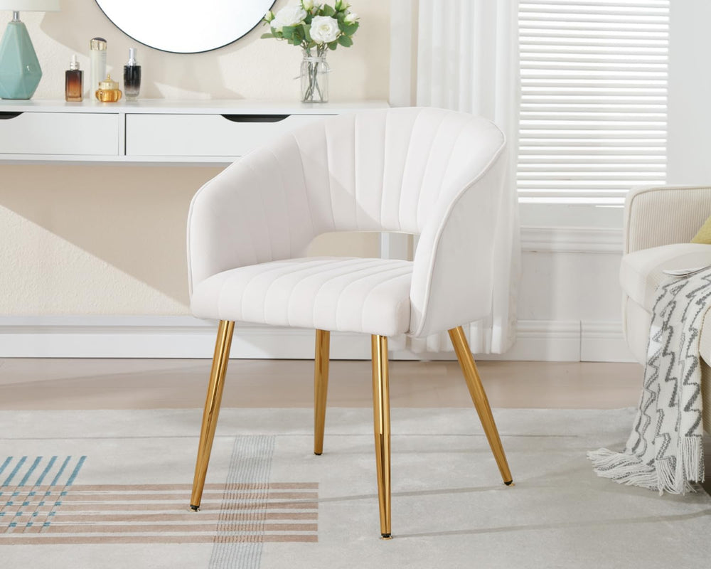 KCC Modern Velvet Desk Chair Accent Armchair Upholstered Tufted Chairs Dining...