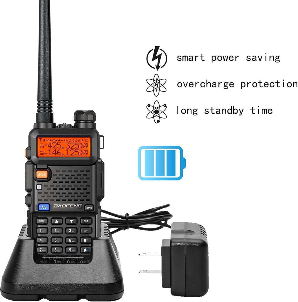 BAOFENG UV-5R Ham Radio Handheld Walkie Talkie Long Range (2 Pack)