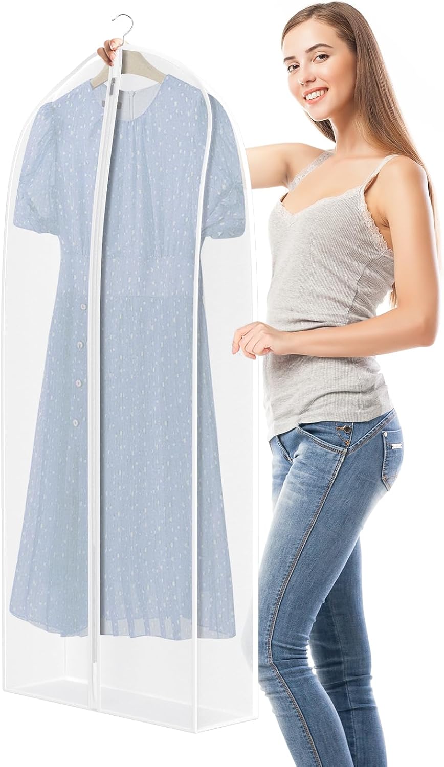Zilink Garment Bags for Fur Coat Suit Bags for Closet Storage 50 in, White | ...