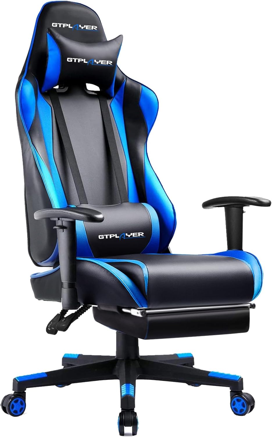 GTPLAYER Gaming Chair with Footrest, Ergonomic Computer Game Desk Chair, Recl...