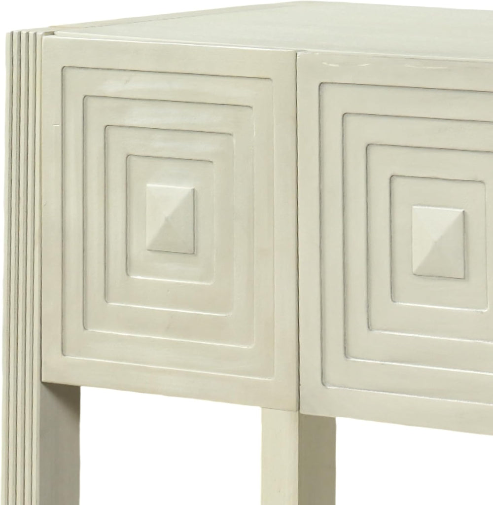LKTART 55" Carved Console Table with 3 Soft-Close Drawers, Entryway Sofa...