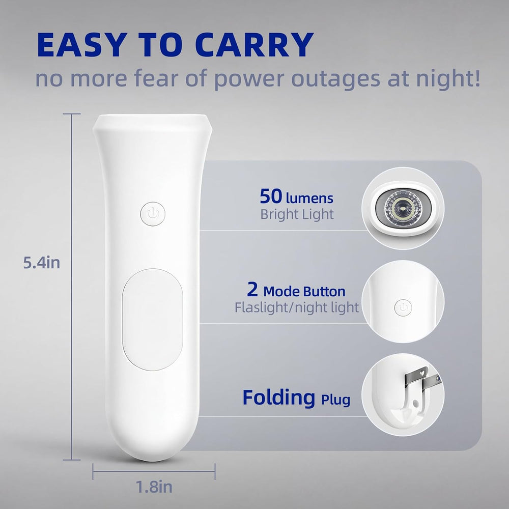 ROSSEX 4 in 1 Emergency Lights for Home Power Failure, 6 Pcs Rechargeable LED...