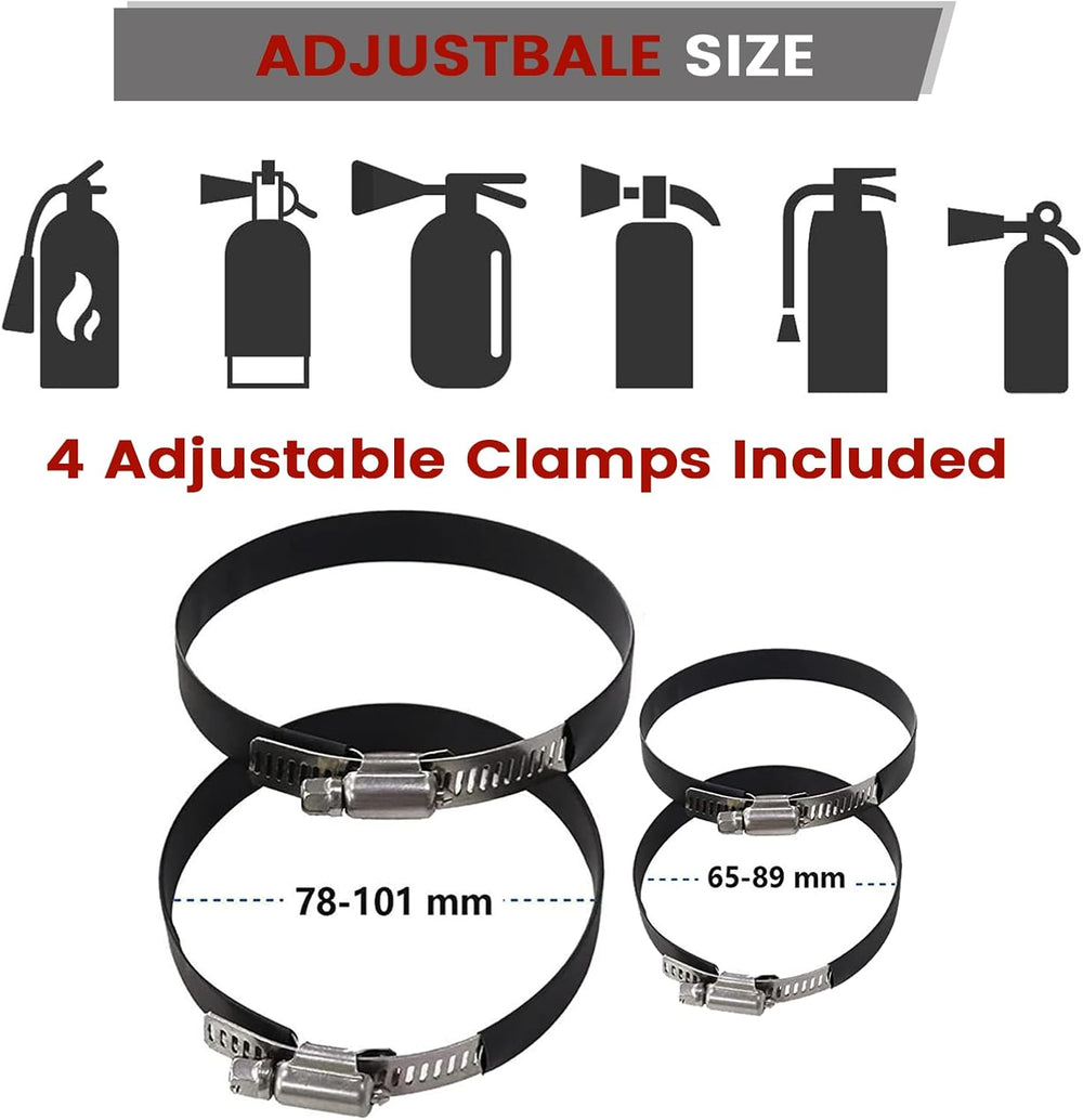 Aluminum MOLLE Panel Fire Extinguisher Mount Kit for 1-2in Slot Hole