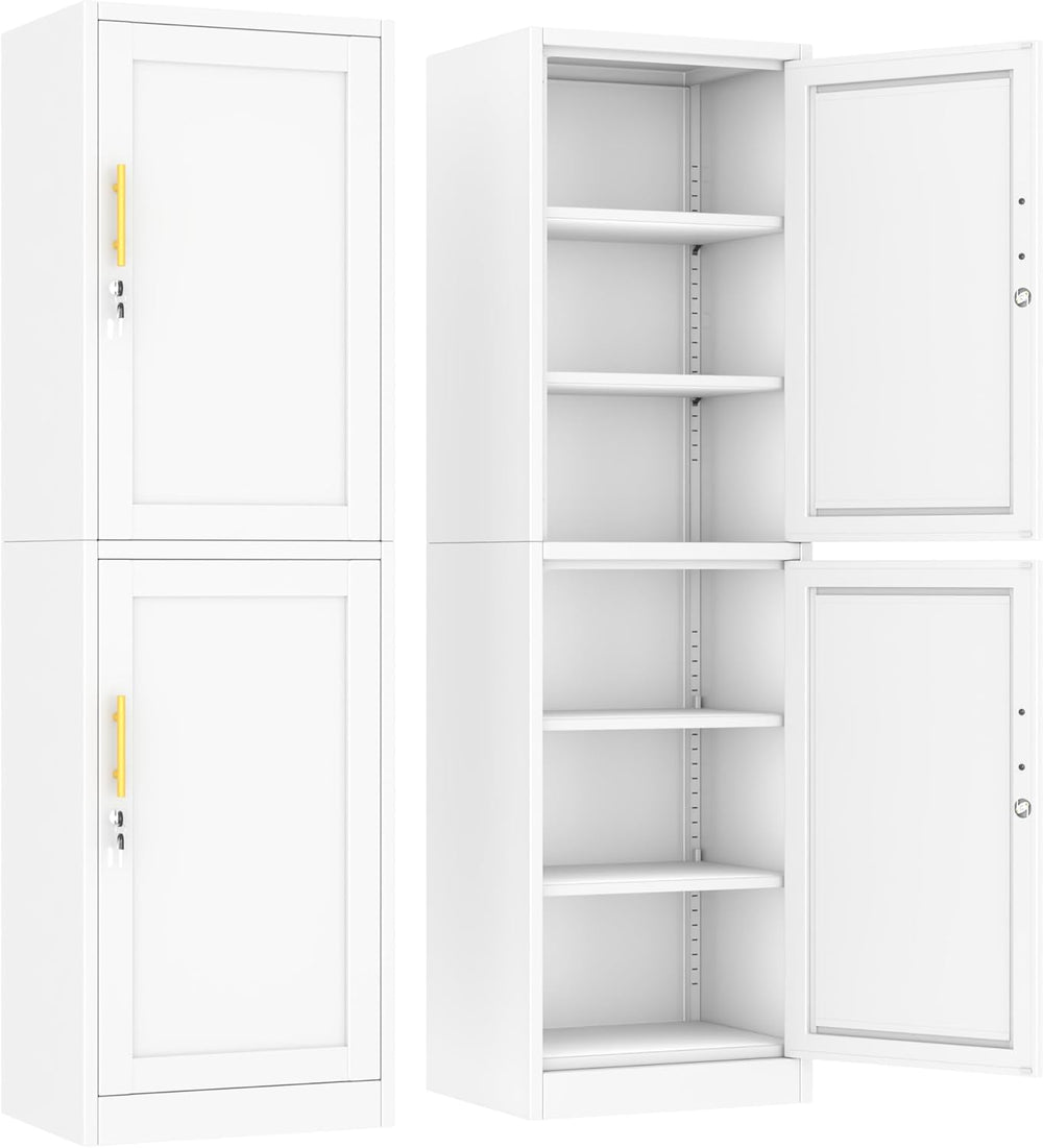 Ckzbx Metal Locker Tall Narrow Storage Cabinet, 67" H Locking Tool File ...