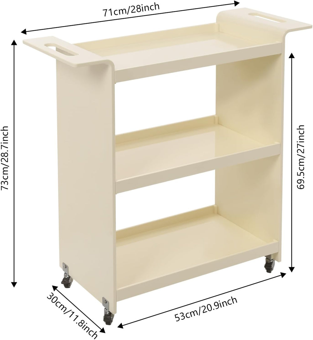 Gdrasuya10 3 Tier Acrylic Bar Cart Serving Cart with Wheels, Clear Acrylic Ut...