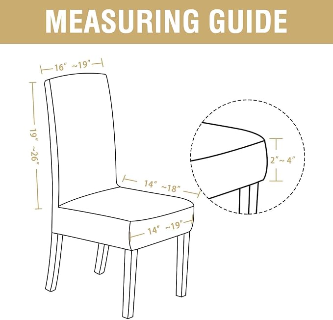 H.VERSAILTEX Velvet Dining Chair Covers Stretch Chair Covers for Dining Room ...