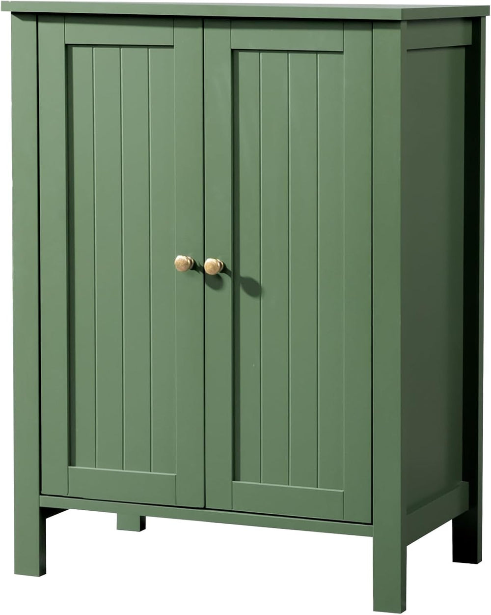 Bonnlo Free Standing Bathroom Cabinet, Sage Green Accent Storage Cabinet with...
