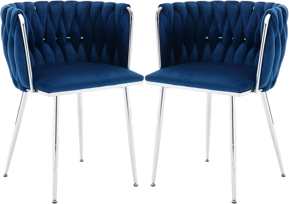 Velvet Dining Chairs Velvet Woven Upholstered Dining Room Chair Modern Armres...
