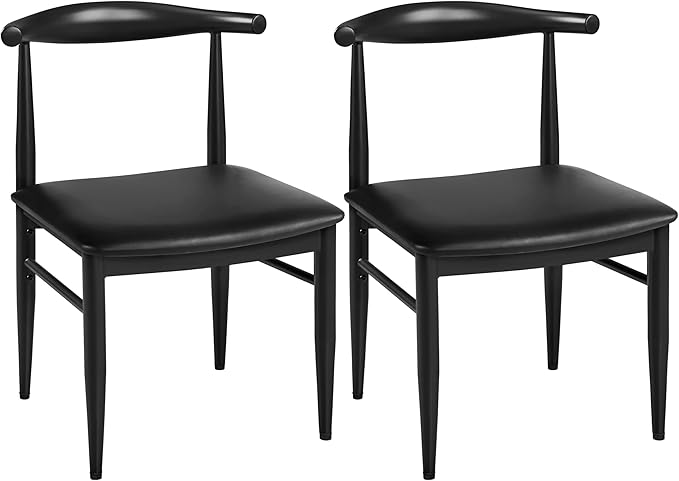 Yaheetech Dining Chairs Set of 2 Mid Century Modern Leather Dining Room Chair...