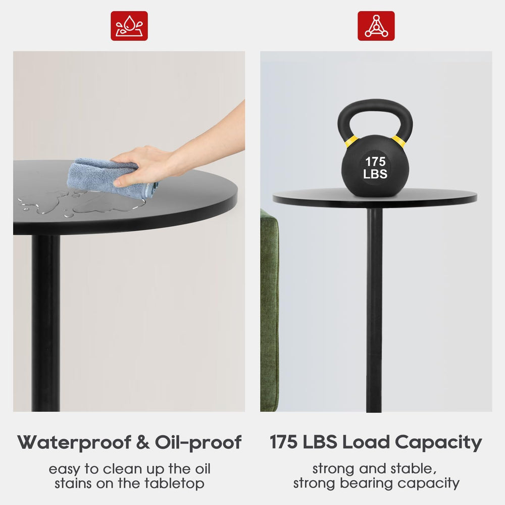 FDW | Bar Table | 40 Inch | Dark Black | Fixed Height Round Table