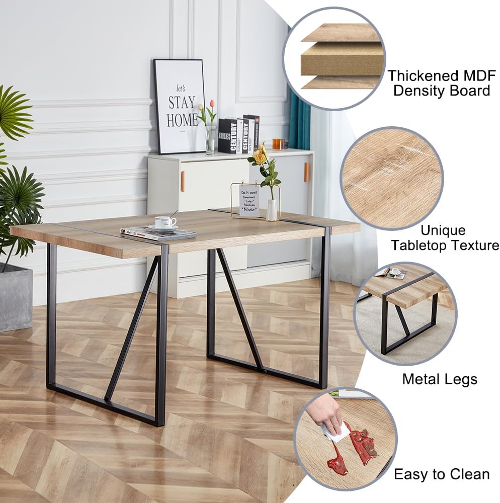 55'' Dining Table Set for 4, 4 Chair Dining Table Set | Dinner Table ...