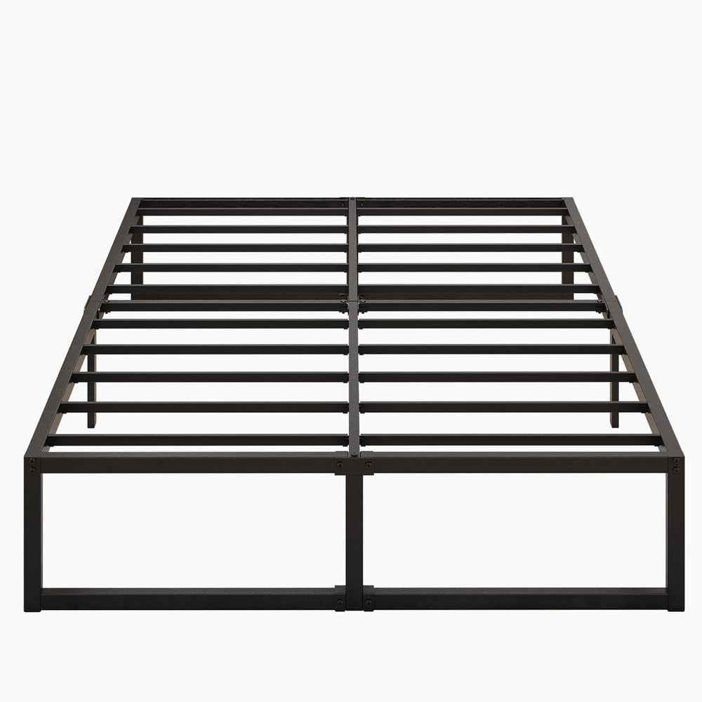 Lutown-Teen 14 Inch Queen Bed Frame with Heavy Duty Steel Slat Support