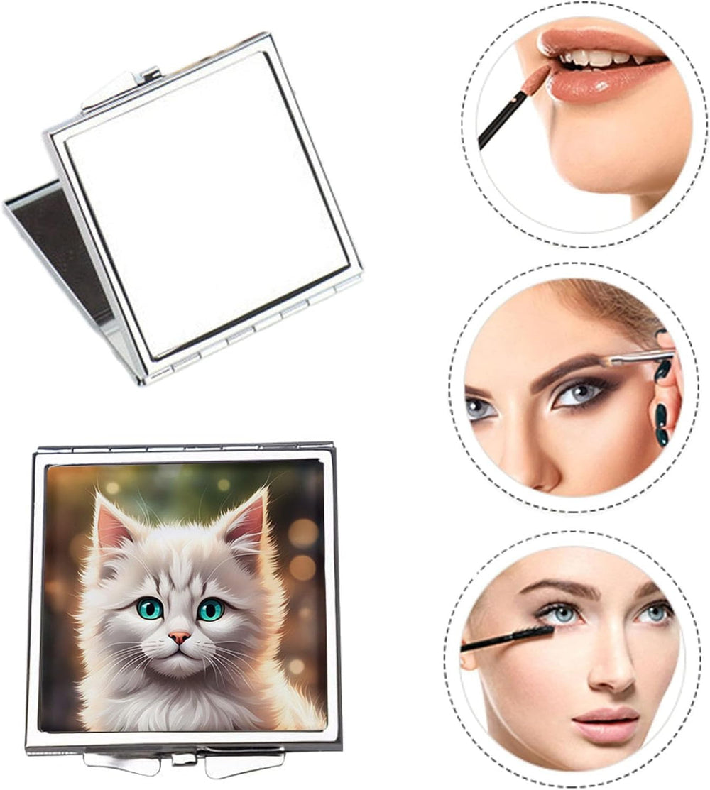 18 Pack Sublimation Blanks Pocket Mirror Cosmetic Compact Travel Folding Mirr...