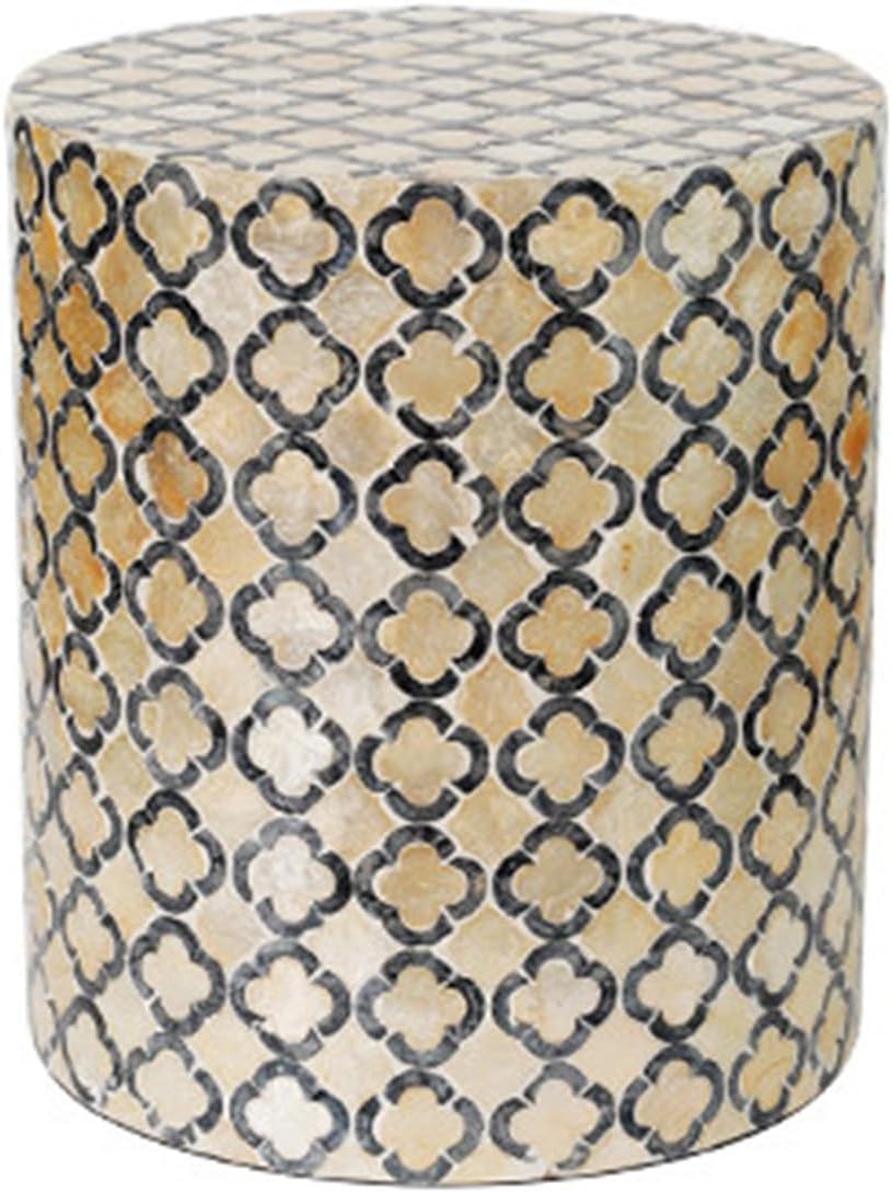 Bedside/Sofa Side Table – Shell-Style Accent Table (Suitable for Living Room,...