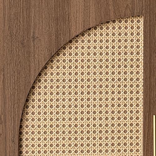 FORTUNETEC 63.8" Sideboard Buffet Cabinet with Storage, Natural Walnut