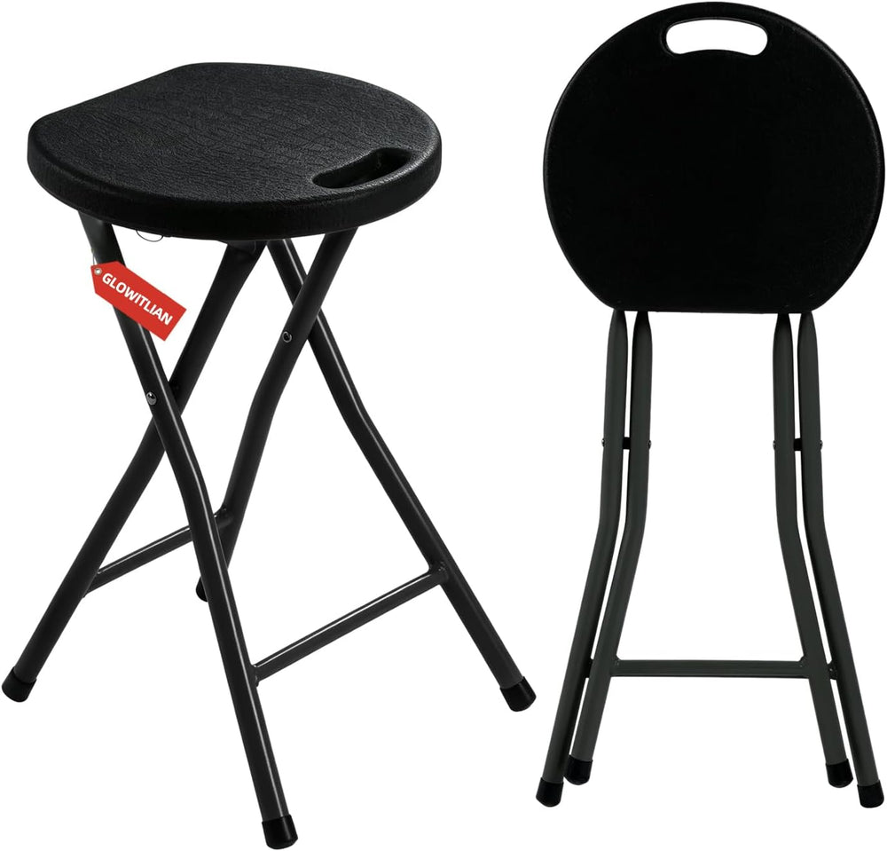 Folding Stool with Handle,Bar Stools Portable Chair 1-Pack