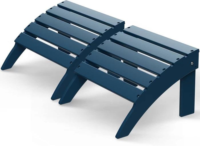 GREENVINES Adirondack Ottoman Set of 2, HDPE Plastic, Blue