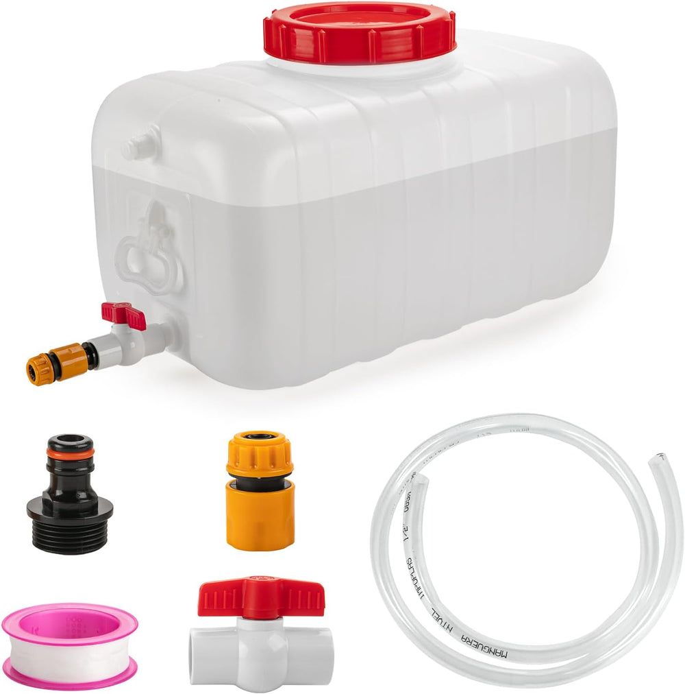 Water Storage Container for Camping, 6.6 Gallon Water Tank with Faucet, Porta...
