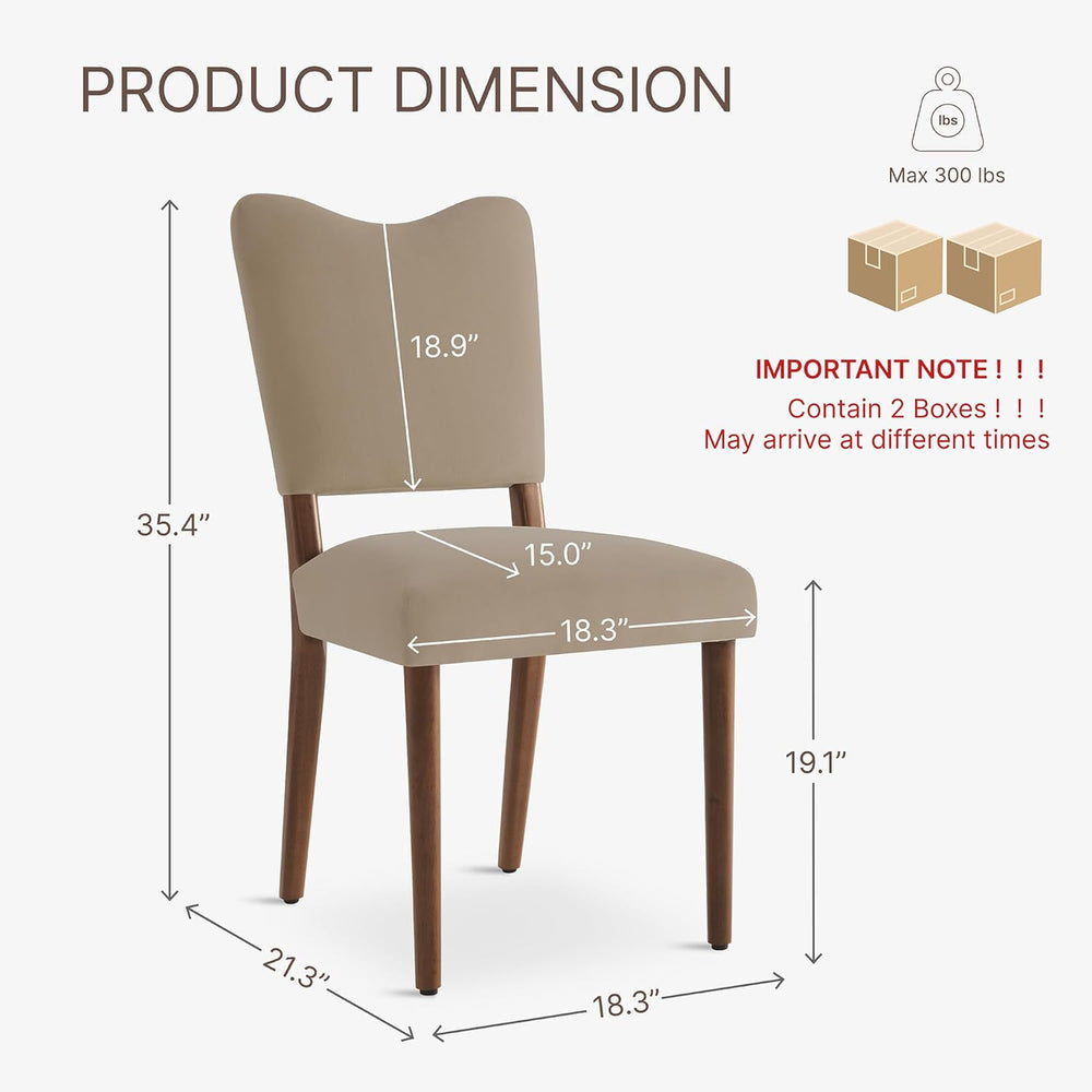 KISLOT Upholstered Dining Chairs Set of 4, Modern Velvet Kitchen Chairs with ...