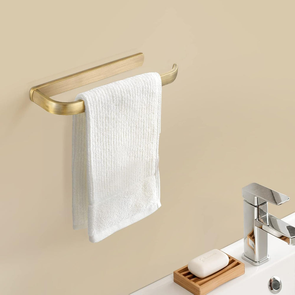 BigBig Home Antique Toilet Paper Holder Set, Brushed Brass Towel Holder for B...