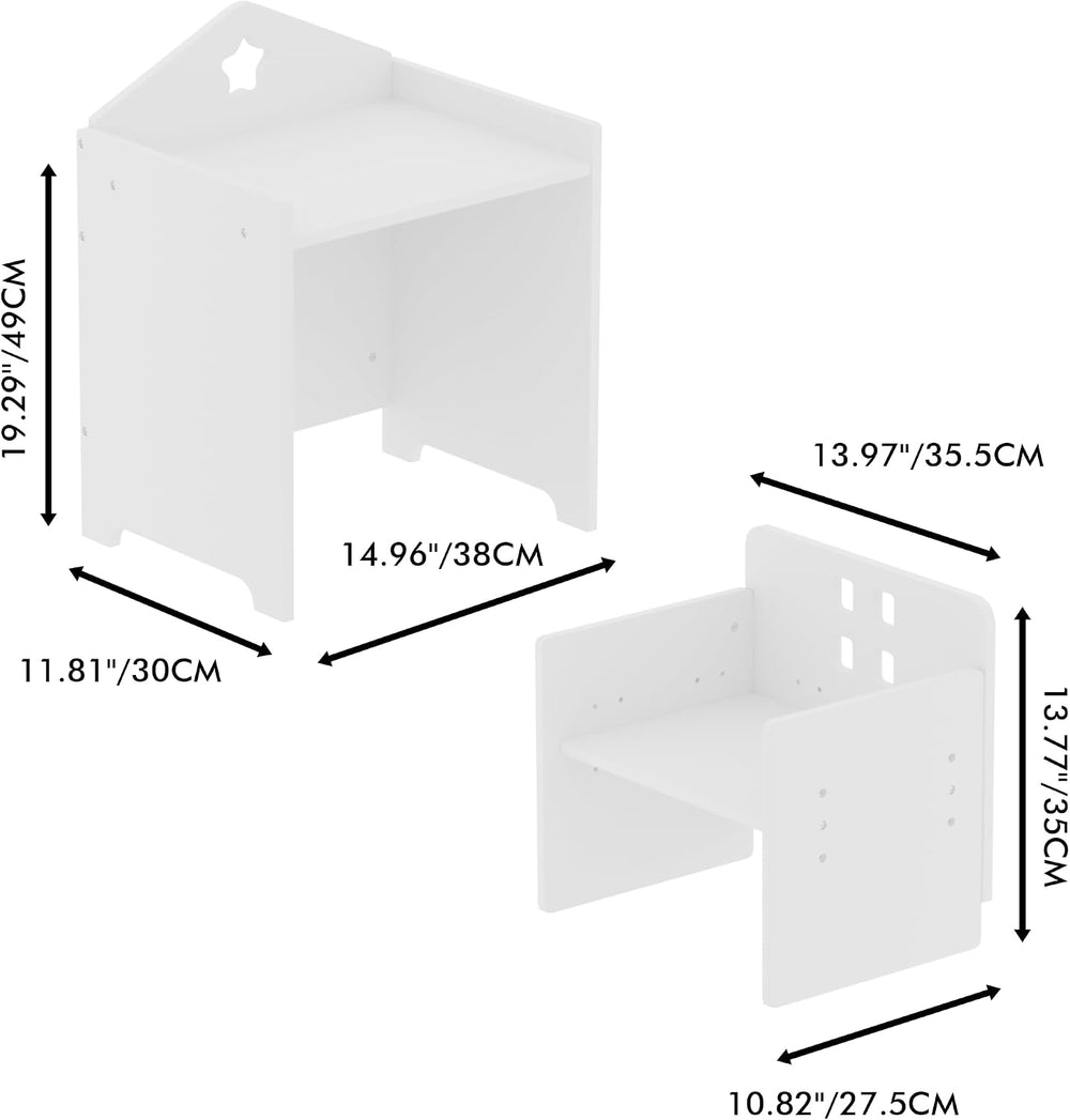 Table and Chair Set 2-Piece Play Table for Boys & Girls | Adjustable seat...