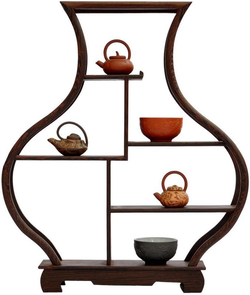 NWFashion Chinese Wooden Assemble Display Stand Square Curio Cabinets Shelf (1)