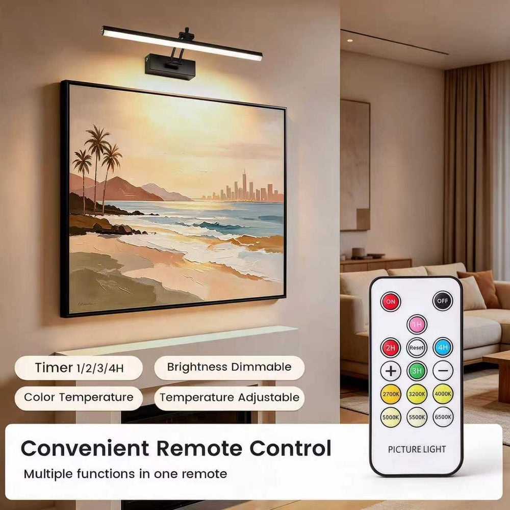 Yuichoy 2 Pack Picture Lights for Wall Battery Operated, 16 inch Wireless Art...