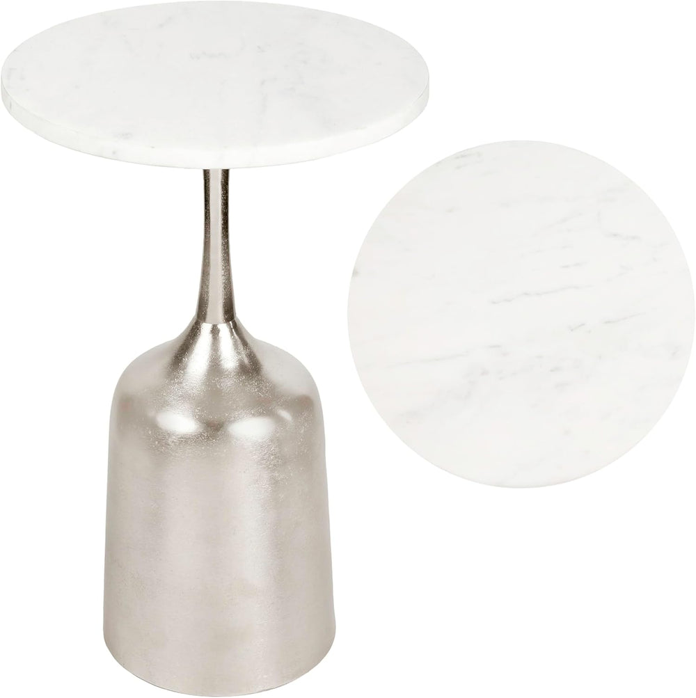 Eyely DNE4002A Noa 20.25" Classic Designer Metal Drink Table and Decorat...
