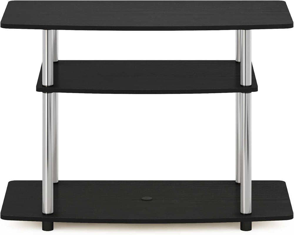 Furinno Turn-N-Tube TV Stand, 3-Tier Toolless Assembly Entertainment Center w...