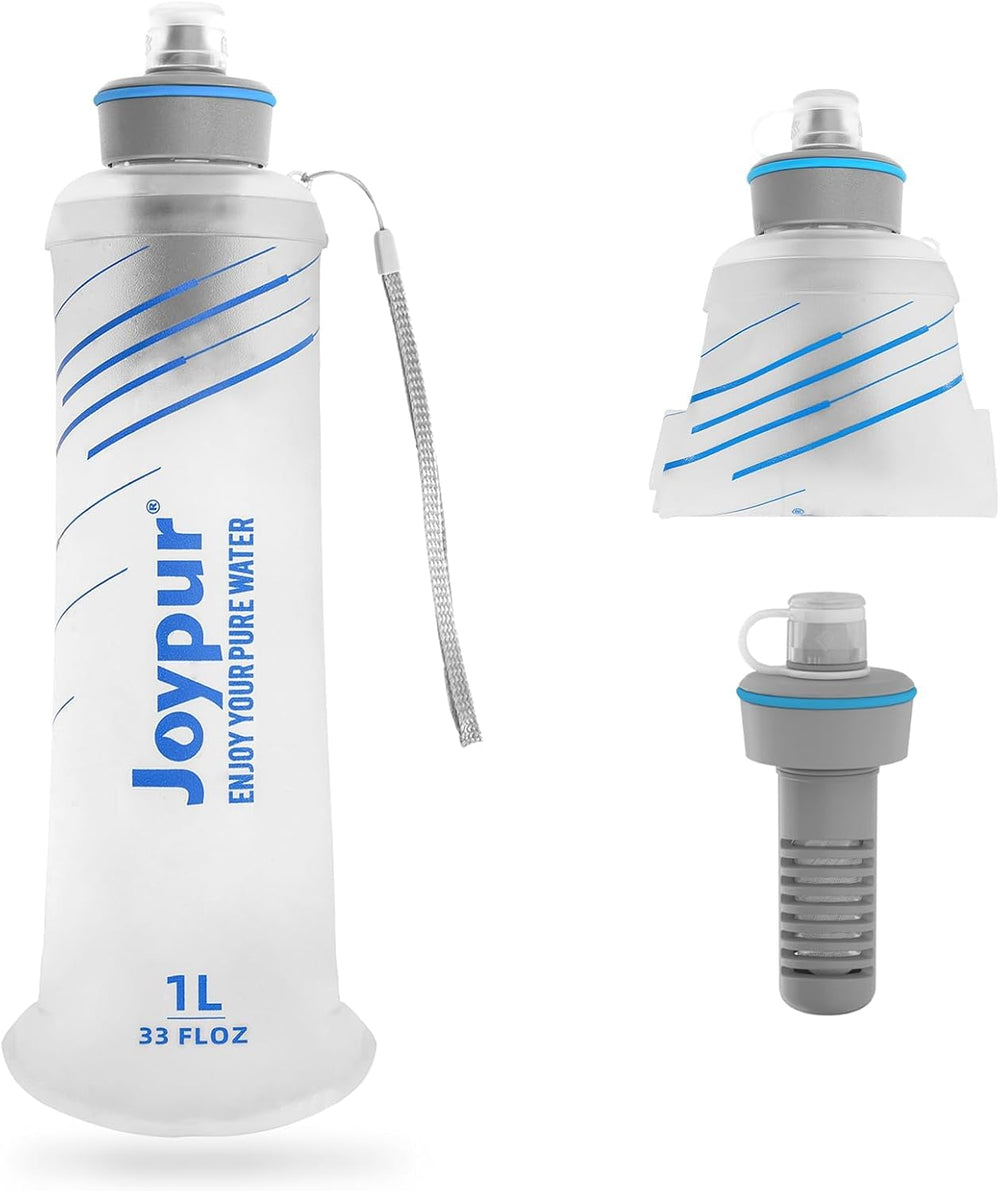 Collapsible Water Filter Bottle with 0.01 Micron Filtration