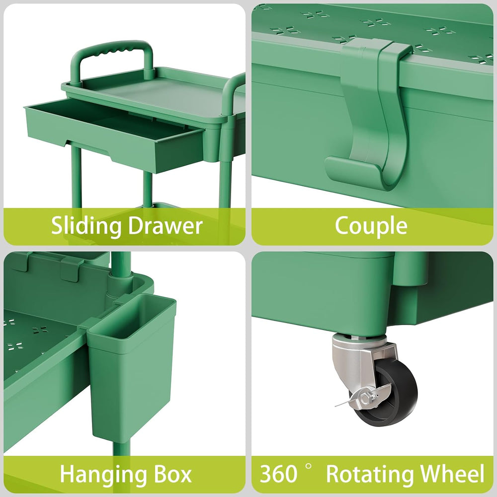 Sorgion 5 Tier Rolling Cart Organizer,Bathroom Cart Organizers with Wheels La...