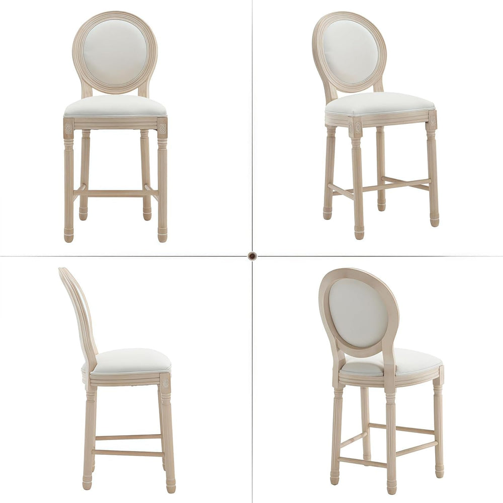 French Country Bar Stools Set of 2, 26" Counter Height Barstools