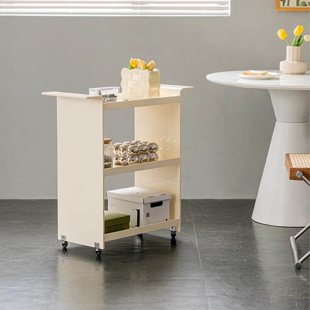 Gdrasuya10 3 Tier Acrylic Bar Cart Serving Cart with Wheels, Clear Acrylic Ut...