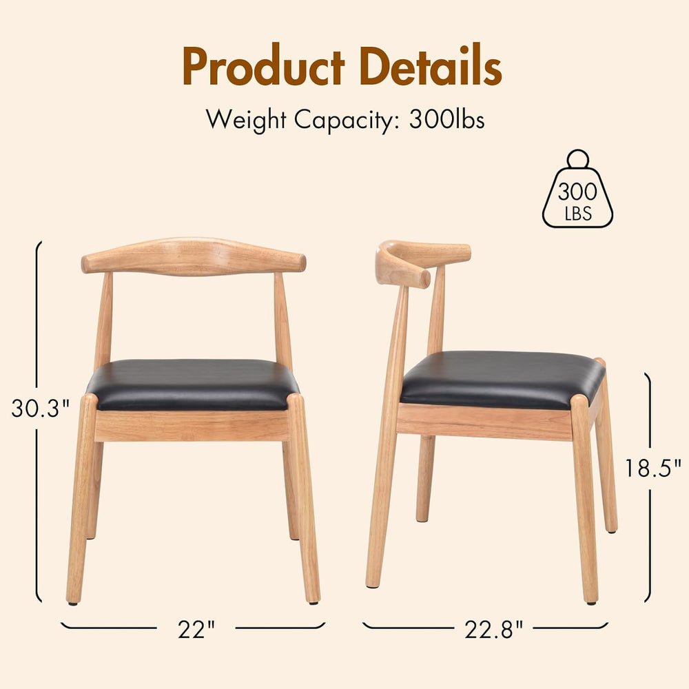 Soohow Dining Chairs Set of 2, Mid Century Modern Kitchen & Dining Room C...