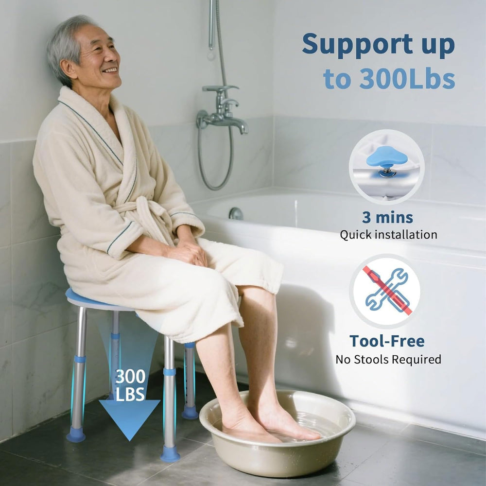 FSA/HSA Adjustable Swivel Bath Seat Shower Chair for Inside Shower, Shower Se...