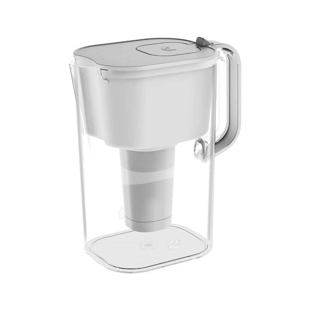 HOMEWATER 10-Cup Pitcher Filter (White) – BPA-Free, High-Capacity 2.4L Pitche...