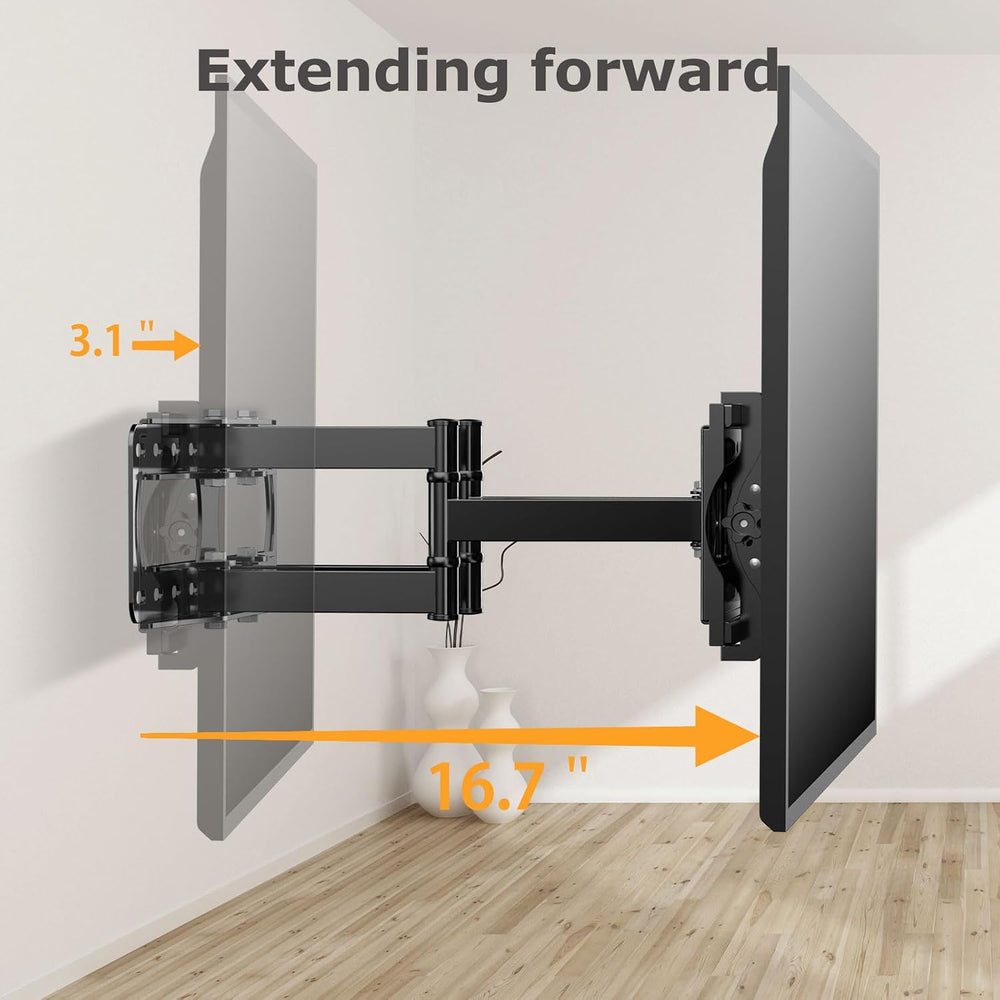 Full Motion TV Wall Mount for Most 26-65 Inch Flat/Curved 4K LED LCD TVs, Rot...