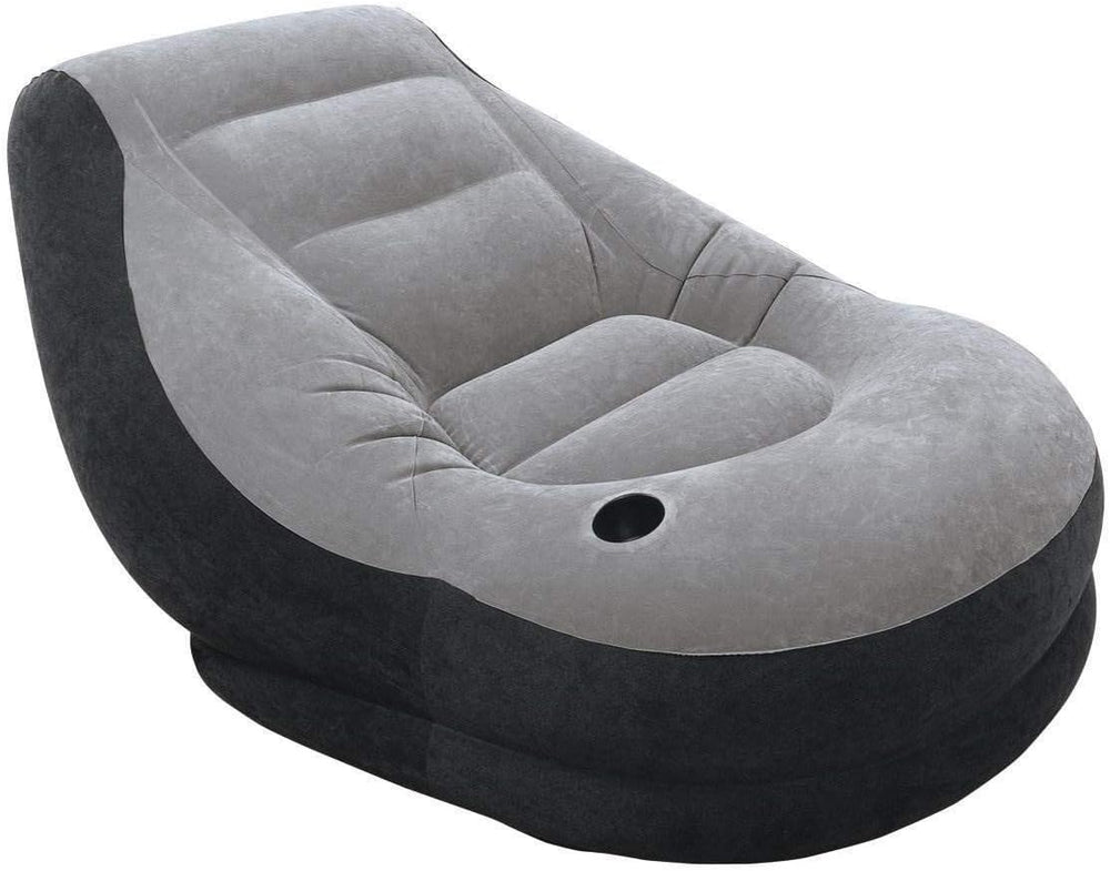 Intex Inflatable Corner Living Room Neutral Sectional Sofa & Lounge Chair...