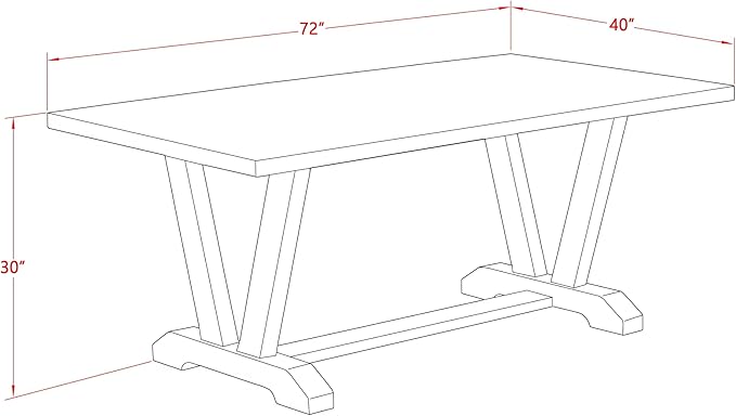 East West Furniture V097EN206-7 7 Piece Modern Dining Table Set Consist of a ...