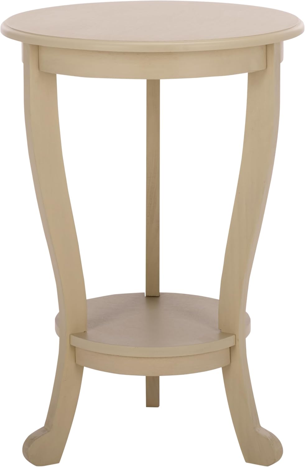 SAFAVIEH Furniture - Mary Pedestal Table - Sand - Solid Wood - Farmhouse Pede...