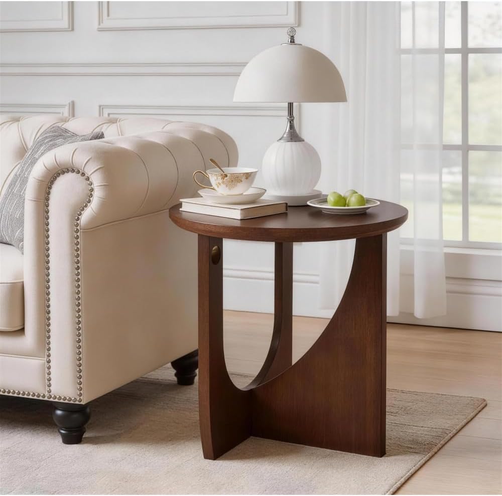 Solid Wood Side Table, End Table, Rustic Center Table, Simple Accent Table fo...