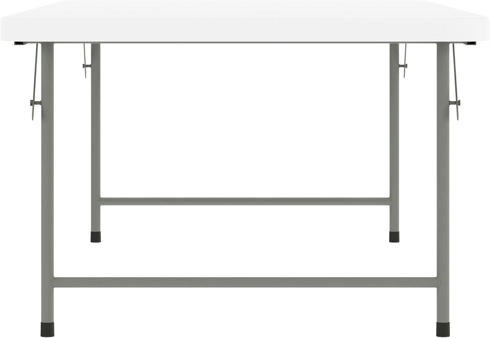 BizChair 4.93-Foot Kid's Granite White Plastic Folding Table